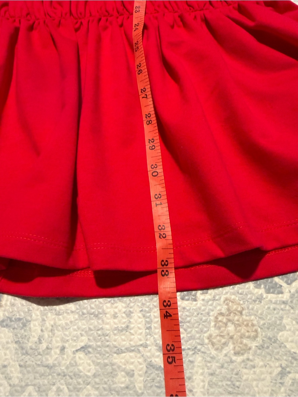 NWOT English Factory Dress - Red, Puff Sleeve, Drop Waist, Shift, Short Sleeve - Picture 8 of 10